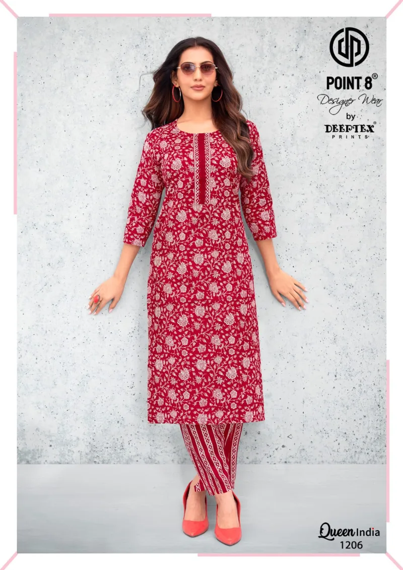 Queen India Vol 12 By Deeptex Cotton Kurti With Bottom